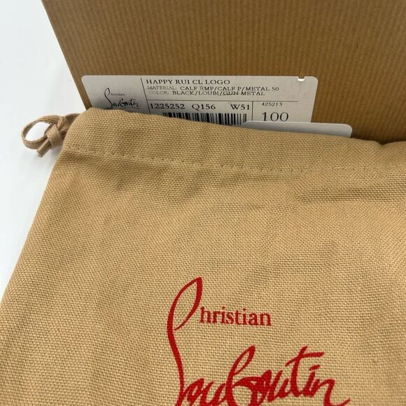 Unisex Christian Louboutin happy Rui Leather logo Belt size 100 cm/40 inches - Picture 5 of 7